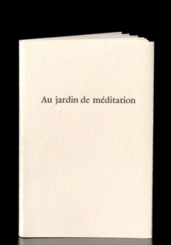 Au jardin de méditation _ Livre d'artistes