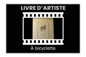illustration Livre d'artiste : à bicyclette