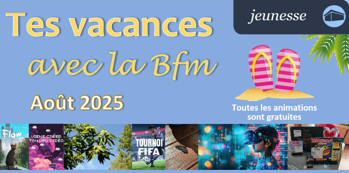 illustration programme animations été - Août 2025
