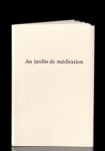 Au jardin de méditation _ Livre d'artistes