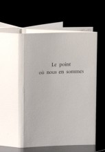 Le point où nous sommes _ Livre d'artistes