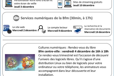 Ateliers numériques Décembre 2026