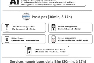 Programme des ateliers numériques Février 2026