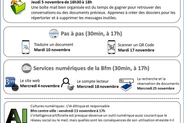 Ateliers numériques Novembre 2026
